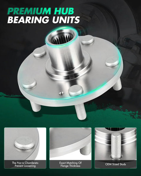 Premium Front Wheel Hub Assembly 2 Pack That Fits Hyundai Elantra 2011 2012 Veloster 2012 Kia Forte5 Forte 2014 2018 Forte Koup 2014 2016 5 Lug