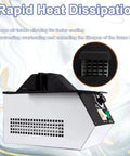 High Wattage Eyeglasses Frame Heater With Hot Cold Air Toggle For Rapid Frame Adjustments And Quick Snap Ins Adjustable Temperature Optician Repair Kit No Fuss Flex Gear showing rapid heat dissipation feature.