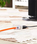 Weatherproof Indoor Outdoor Extension Cord With Lighted End UL Certified 12 Gauge 30ft 3 Prong SJTW Power Cable Heavy Duty Orange