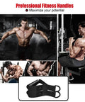 Heavy Duty Rubber Exercise Handles Built Different For Crushing Heavy Reps, Non Slip Workout Grip Attachments for Cable Machines.