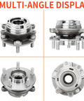 Multi-angle view of the Front Wheel Hub And Bearing Assembly For Nissan Altima 2007 2012 2.5L 4 Cylinder With 5 Lug And ABS Encoder