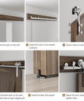 Installation steps for 9 Foot Stainless Steel Sliding Door Hardware Kit For Wooden Barn Doors, heavy duty Y shaped track system.
