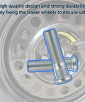 Six Sets Of Wheel Studs With Nuts For Trailers 2000 Lb To 3500 Lb Axles With 1/2-20 UNF Thread 0.54 Inch Spline 0.69 Inch Head