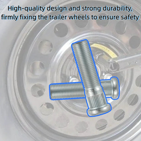 Six Sets Of Wheel Studs With Nuts For Trailers 2000 Lb To 3500 Lb Axles With 1/2-20 UNF Thread 0.54 Inch Spline 0.69 Inch Head