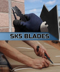 Six Pack Folding Utility Knife Set With Quick Change Box Cutter Belt Clip Replacement Blades Portable DIY Construction Tool For Outdoor And Warehouse Use Black SK5 blades in use