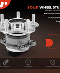Rear Wheel Bearing And Hub Assembly 5-Lug Compatible With Nissan Rogue 2008 2013 And Rogue Select 2014 2015 FWD Only High Load Capacity Ball Bearing shown