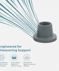 Heavy Duty Rubber Replacement Feet For Bath Chairs And Shower Benches Non Slip Grip 28.5mm Hole Grey Color