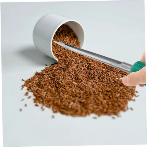 Person using a Stainless Steel Sampler Probe For Soil Powder And Grain Sampling Reusable Test Tool For Grab And Go Inspections