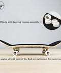 Side view of Dope Wood Fingerboard And Metal Flat Rail Set With Bearing Wheels, DIY Assembly 10 Inch Mini Skateboard Rail