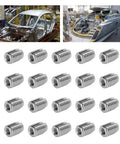20 Pcs M6x1.0 And M10x1.5 Thread Inserts In 302 Stainless Steel Slotted Self Tapping Thread Repair Kit For Cars, Trains, Boats, And Home Appliances Heavy Duty Vibration Resistant, Shock Proof, High Tensile Strength. 20 stainless steel thread inserts for auto, boat, and appliance repair