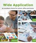 Collage showing diverse people working in school, home, and office settings with papers and charts.