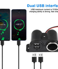 Road Ready Dual Usb Car Charger With Hella Reliable 3.1A Output For Quick Smartphone And Tablet Top Ups plugged in with two phones displaying battery percentage.