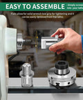 Lathe Headstock Spindle Adapter Converts Five Eighths Inch Shopsmith Internal Thread To One Inch Eight TPI External Thread installation