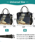 Owl Desert Landscape Insulated Lunch Bag For Women Large Leakproof Portable Cooler Tote sizes S and M with strap dimensions