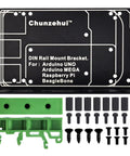 DIN Rail Mount Bracket For Raspberry Pi UNO Mega 2560 BeagleBone Black and More with screws and components