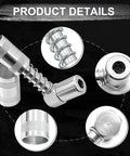 90 Degree Grease Coupler Adapter For Tight Spaces With Universal Thread Fitting, detailed view of carbon steel construction and sleeves