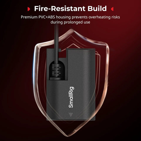 Dummy Battery With D Tap Power Adapter For Canon LP E6P in fire-resistant PVC ABS housing