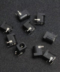 Breadboard Friendly 2.1mm PCB Mounting Female DC Power Barrel Jack Pack Of 10 With 1.0mm Pin Terminals For Solderless Prototyping
