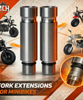 2.5 Inch Front Fork Lift Extension And Preload Upgrade Kit For Coleman BT200X CT200UEX And AXIS M200 Mini Bike features