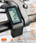 LCD Display Meter KT LCD4 Cycling Tachometer for e-bike handlebar showing speed settings and features.