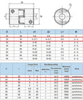 Technical diagram and specifications for 8Mm To 10Mm Bore Shaft Coupling Aluminum Alloy Pro Grade 25Mm Diameter 30Mm Length.