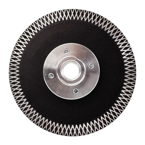 Four And A Half Inch Pro Grade Diamond Tile Blade With Flange For Wet Or Dry Cutting And Grinding Porcelain Marble Granite Tiles
