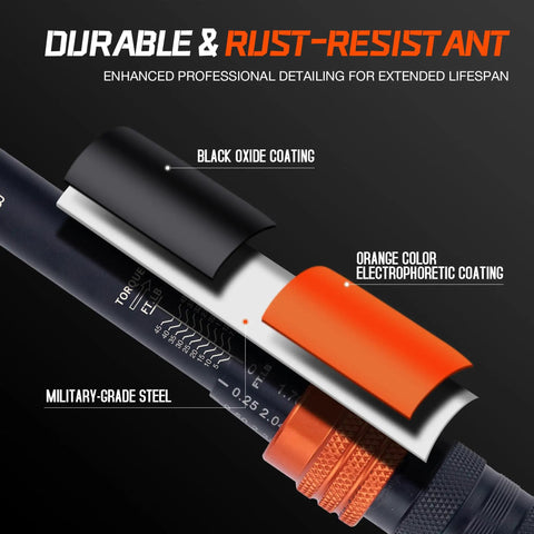 Three Eighths Inch Drive Torque Wrench 5 To 45 Ft Lb 6.8 To 61 Nm With Three Percent Accuracy Pro Grade 72 Tooth Dual Direction Mini Torque Wrench Featuring Reversible Head Quick Release And Dual Scale For Bike Maintenance, black oxide coating