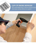 Stainless Steel Butt Cabinet Hinges With 180 Degree Fold Down Capability installation on wooden cabinet using drill