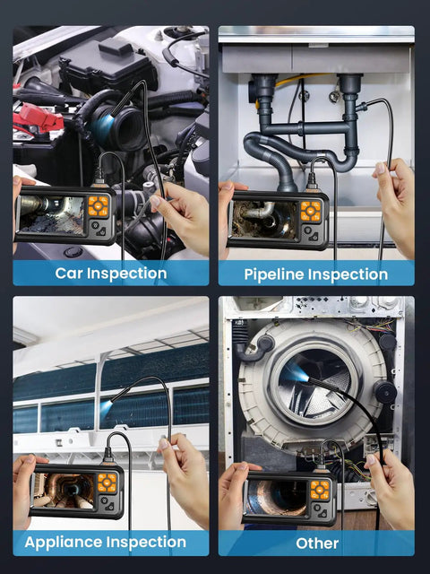Endoscope Camera With Light And 4.3 Inch IPS Screen 1080P Borescope for car, pipe, appliance, and machine inspection