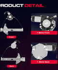 Rear Driver Side Power Window Regulator With Motor Two Pins Fits 2006 2013 Chevy Impala And 2014 2016 Chevrolet Impala Limited Sedan Direct Fit Easy Install Replacement For Cracked Or Nonworking Window Regulator front and back views