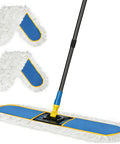 Heavy Duty Industrial 39 Inch Dust Mop For Wet Dry Floor Cleaning With 2 Cotton Mop Pads Large All Floor Duster