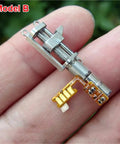 Compact Two Phase Four Wire Mini Linear Actuator With Planetary Gearbox Ball Bearing Screw 8Mm 12Mm Stroke Stepper Motor Kit Model B in hand.