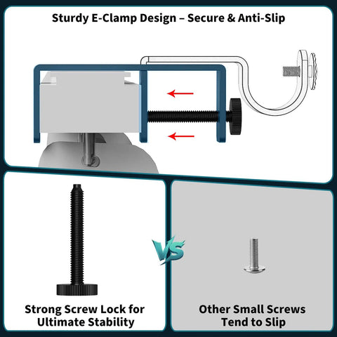 Diagram showing Easy Install No Drill Curtain Rod Bracket Set For Standard 1 To 2 Inch Headrails Black Finish Fits Most Home Windows 3 Pack
