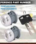 Door Lock Cylinder With Key Set Replacement Kit For Ford F150 1997 2011 F250 1997 1999 And F350 Super Duty 1998 2016 Replaces 7C3Z1521990A Easy Install For Secure Vehicle Access