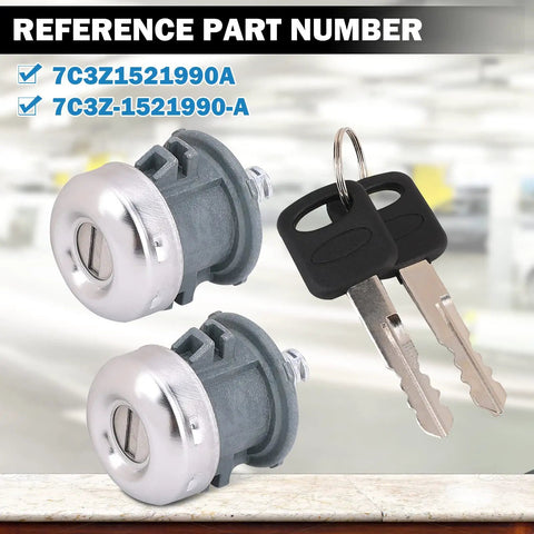 Door Lock Cylinder With Key Set Replacement Kit For Ford F150 1997 2011 F250 1997 1999 And F350 Super Duty 1998 2016 Replaces 7C3Z1521990A Easy Install For Secure Vehicle Access