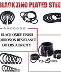 External Circlip Snap Retaining Ring Kit Alloy Steel 150 Piece Assortment For 4mm To 28mm Sizes Corrosion Resistant And High Temperature