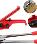 Heavy Duty Manual Pallet Strapping Kit With Poly Strap Sealer And Hand Tensioner Tool for secure packaging and load management.