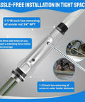 Heavy Duty Rv Water Heater Element Knockout Replacement Heating Rod with installation tool for tight spaces.