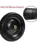 13 Inch Go-To Wheel And Tire Replacement Set For Hand Trucks Garden Carts Wheelbarrows And Dollies Solid Flat Free 4.00-6 Tires