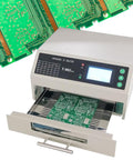 Powerful 800W Reflow Oven with Infrared Heater Soldering Station for PCB Boards, 220V, showcasing reflow process