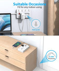 Power Strip With USB Ports And Surge Protector, Flat Plug, Eight Widely Spaced Outlets And Six USB Ports Including USB C, Five Foot Cord, Wall Mountable Charging Hub for desk setup