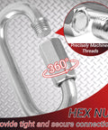Heavy Duty Chain Quick Links And Carabiner Set For Hammock Hanging Camping And Hiking Featuring One Point Four Eight Inch Chain Links