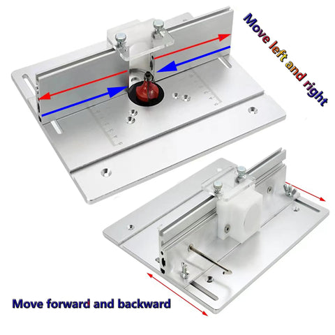 Badass Aluminum Router Table Insert Plate Sized At 9.45 By 7.87 Inches With Dual Mounting Holes For Smooth Adjustments