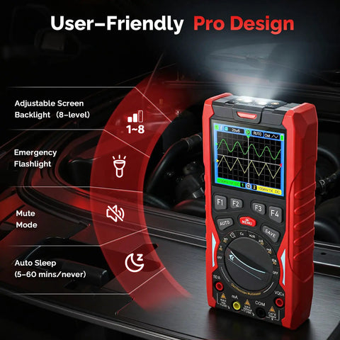 70MHz Dual Channel Handheld Oscilloscope And 3 In 1 Digital Multimeter With Signal Generator Pro Grade Performance 200 MSPS Sampling Rate
