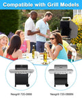 Outdoor gathering with compatible Nexgrill models 7200888, 7200888N shown; Five Pack Stainless Steel Burners With Heat Plates And Electronic Igniters Replacement Kit For 7200888 7200888N And 7200830H Gas Grills Restore Performance Like New And Keep Grilling Easy