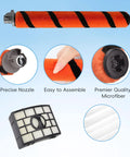 Foam HEPA Filter And Brush Roll Replacement Kit For Apex DuoClean Lift Away Vacuum Cleaners Must Have Upgrade With AX950 AX951 AZ1000