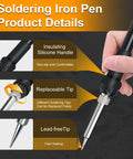 Cordless Soldering Iron Station For 20V Max Batteries With USB Type C Fast Heating Portable Soldering Tool For Electronics Repair