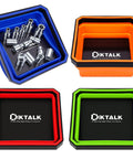 Foldable Magnetic Parts Tray Set 4 Pack Color Coded Collapsible Trays With 2 Pound Capacity And Strong Magnetic Base