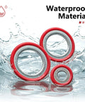 Heavy Duty AC Compressor Port Seal Washers 30 Piece Set High Heat Resistant Leak Proof Cooling Gaskets in water splash.
