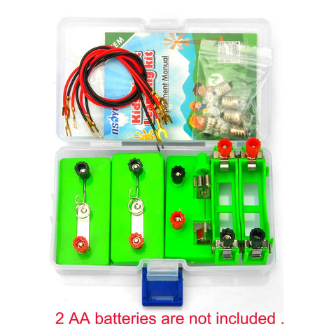 Electricity Circuit Learning Kit For Science Study Featuring Series And Parallel Circuits Kid Friendly Hands On Physics Experiments Safe Practice For Kids Step By Step English Instructions Ideal STEM Classroom Or Home Lab Tool components box